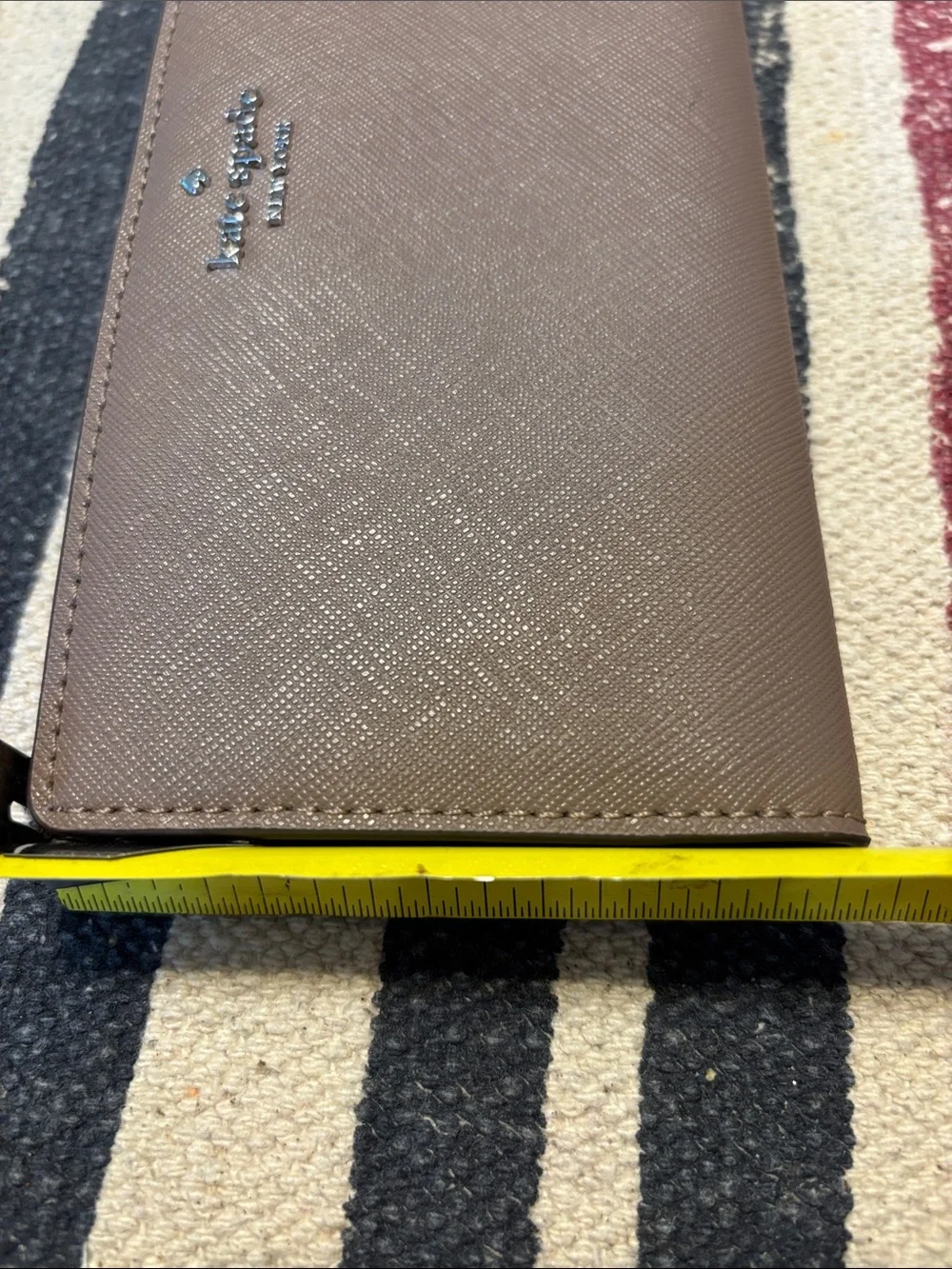 kate spade Light Taupe Saffiano Leather Continental Wallet